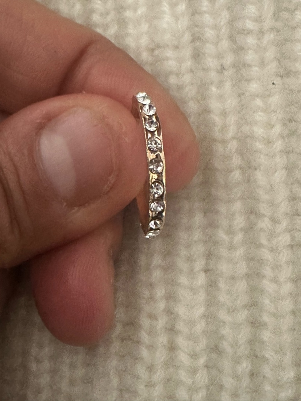 Rhinestones gold ring